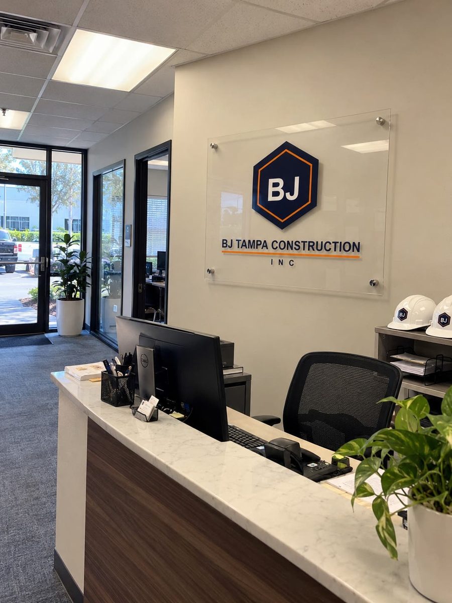 Reception area of BJ TAMPA CONSTRUCTION, INC